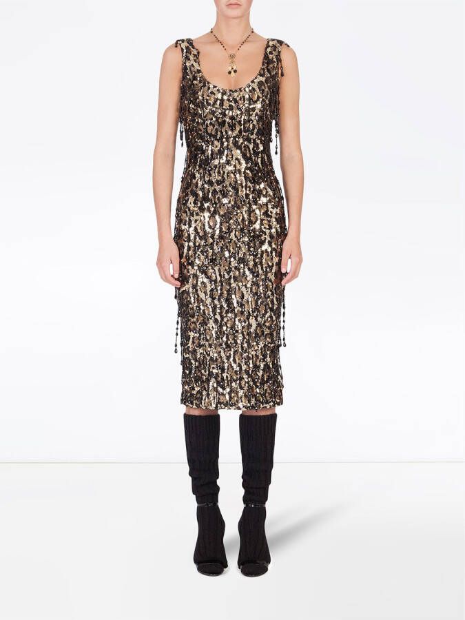 Dolce & Gabbana Jurk met pailletten Zwart