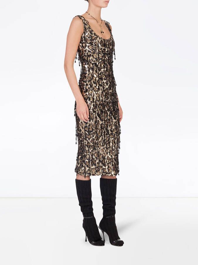 Dolce & Gabbana Jurk met pailletten Zwart