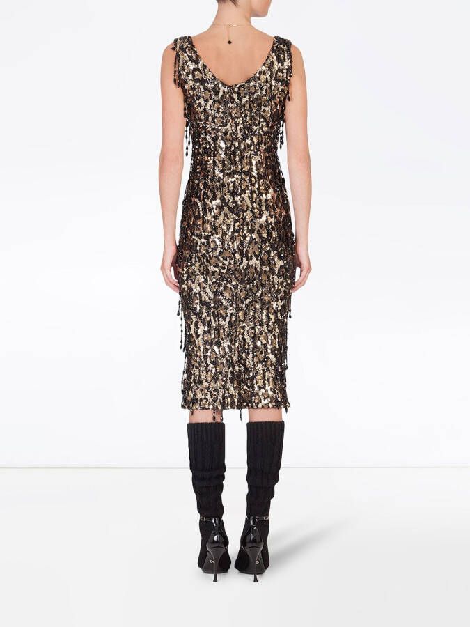 Dolce & Gabbana Jurk met pailletten Zwart
