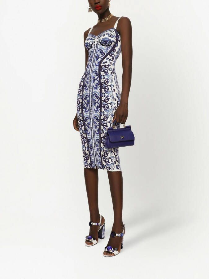 Dolce & Gabbana Jurk met print Blauw