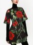 Dolce & Gabbana Jurk met roosprint Zwart - Thumbnail 5