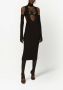 Dolce & Gabbana Uitgesneden midi-jurk Zwart - Thumbnail 3