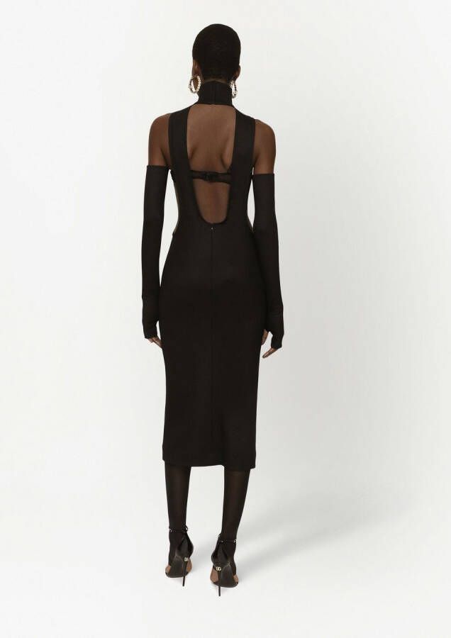 Dolce & Gabbana Uitgesneden midi-jurk Zwart