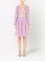 Dolce & Gabbana Chiffon mini-jurk met V-hals Paars - Thumbnail 3