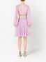 Dolce & Gabbana Chiffon mini-jurk met V-hals Paars - Thumbnail 4