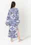 Dolce & Gabbana Zijden maxi-jurk Blauw - Thumbnail 4