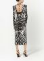 Dolce & Gabbana Jurk met zebraprint Zwart - Thumbnail 4