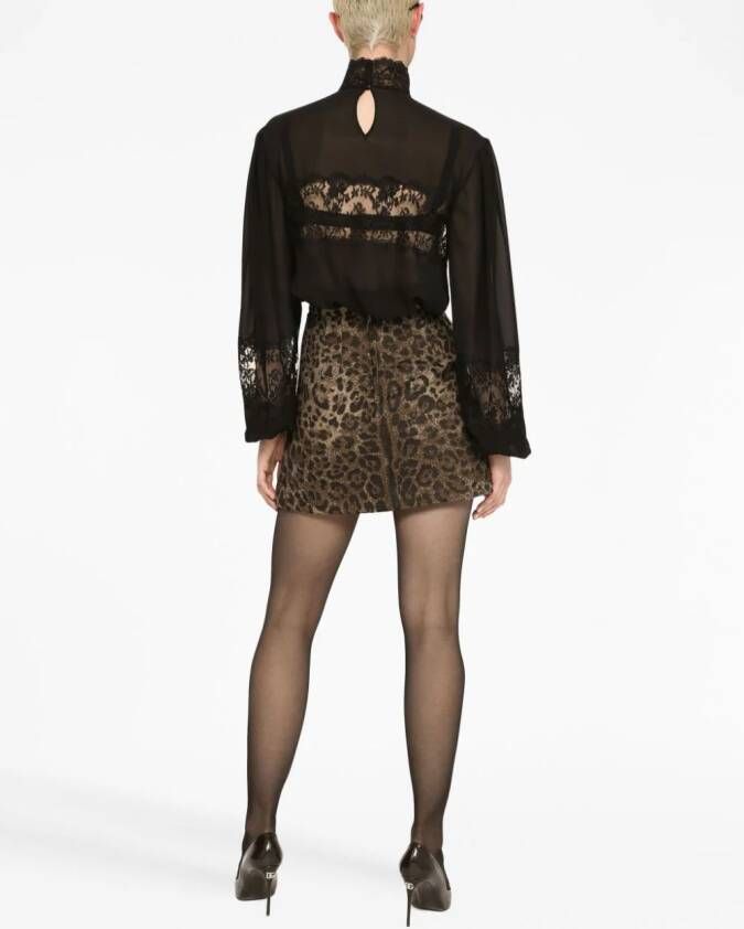 Dolce & Gabbana Kanten blouse Zwart