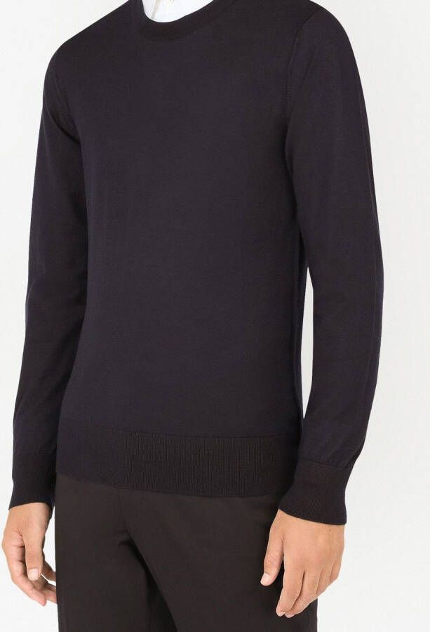 Dolce & Gabbana Kasjmier trui met ronde alsh Blauw