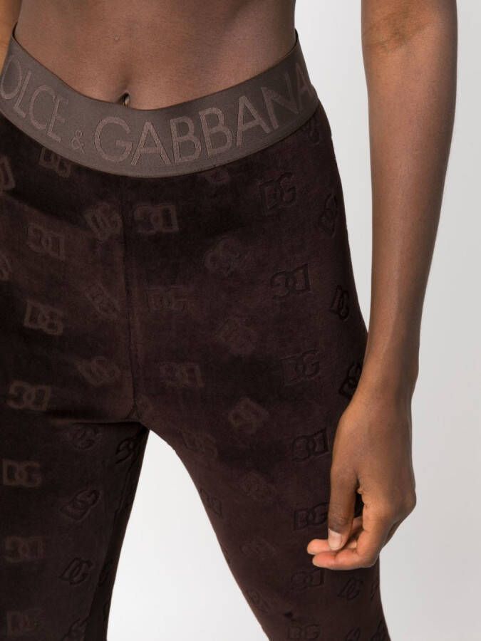 Dolce & Gabbana Katoenen legging Bruin