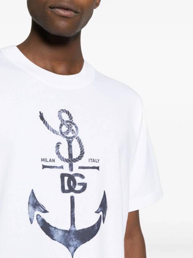 Dolce & Gabbana Katoenen T-shirt met print Wit