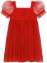 Dolce & Gabbana Kids Tulen jurk met pofmouwen Rood - Thumbnail 2