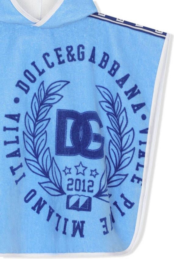Dolce & Gabbana Kids Badjas met logoprint Blauw
