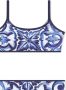 Dolce & Gabbana Kids Bikini met bloe print en diepe ronde hals Blauw - Thumbnail 3