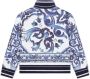 Dolce & Gabbana Kids Sweater met Majolica-print en rits Blauw - Thumbnail 2