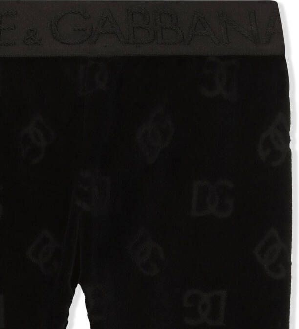 Dolce & Gabbana Kids Broek met logoprint Zwart