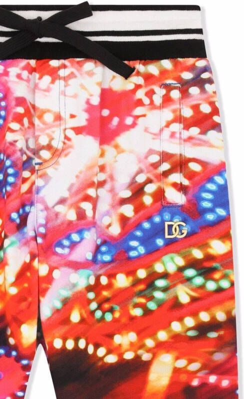 Dolce & Gabbana Kids Broek met toelopende pijpen Rood