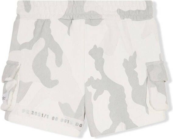 Dolce & Gabbana Kids Cargo shorts met camouflageprint Beige