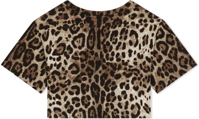 Dolce & Gabbana Kids Cropped T-shirt Bruin