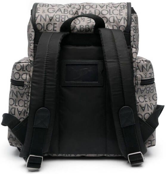 Dolce & Gabbana Kids Rugzak met logoprint Bruin