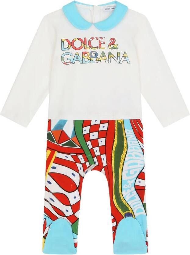 Dolce & Gabbana Kids Drie rompers met print Wit