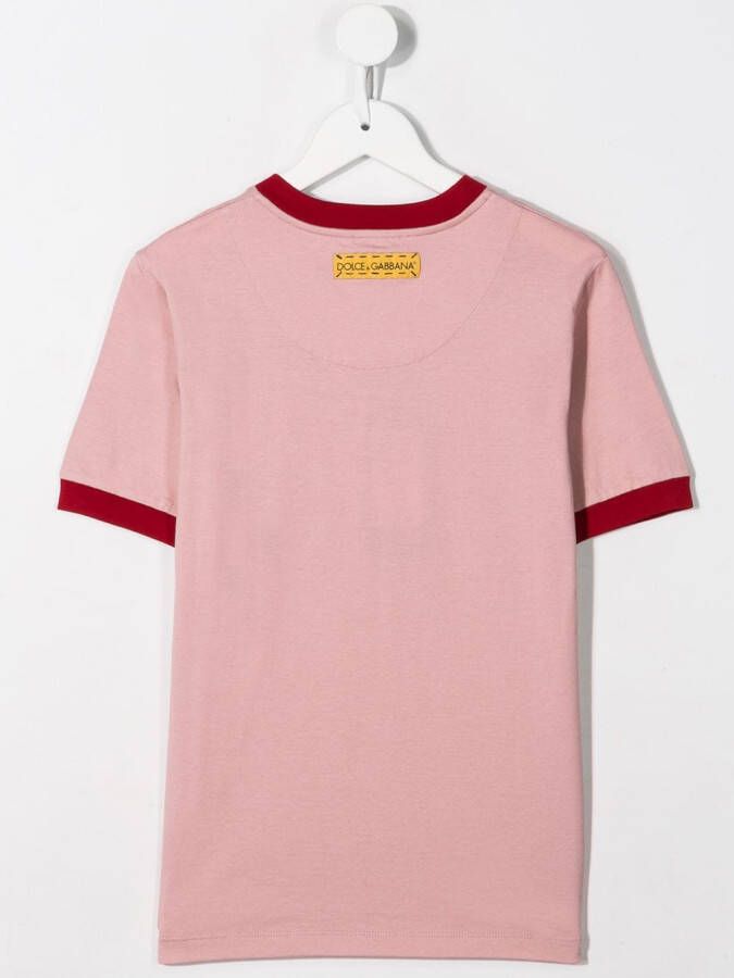 Dolce & Gabbana Kids Fan Club T-shirt Roze