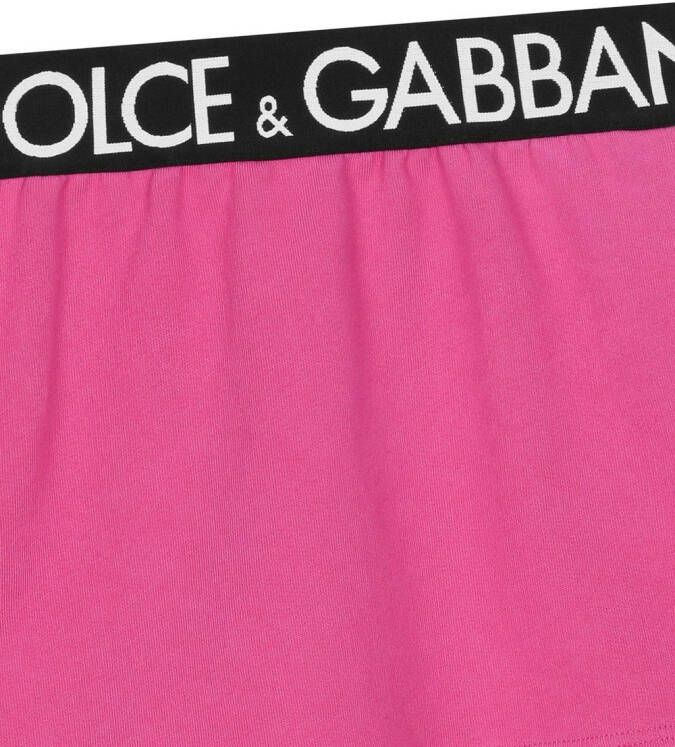 Dolce & Gabbana Kids Flared mini-rok Roze
