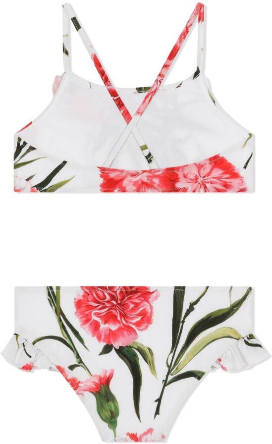 Dolce & Gabbana Kids Bikini met bloemenprint Wit