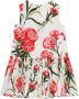 Dolce & Gabbana Kids Jurk met bloe print Wit - Thumbnail 2