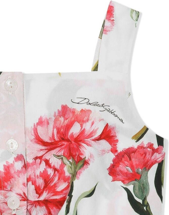 Dolce & Gabbana Kids Top met bloemenprint Wit