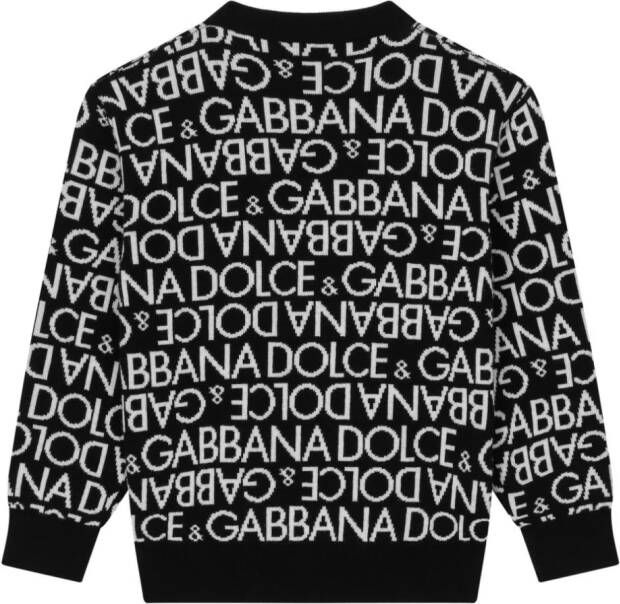 Dolce & Gabbana Kids Gebreide sweater Zwart