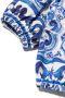 Dolce & Gabbana Kids Off-shoulder top met bloe print Blauw - Thumbnail 4