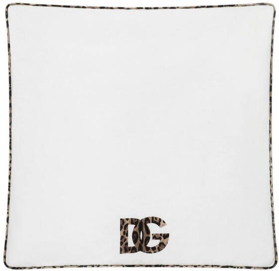 Dolce & Gabbana Kids Katoenen deken met luipaardprint Bruin