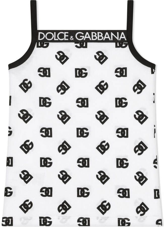 Dolce & Gabbana Kids Tanktop met DG-logo Wit