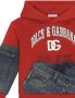 Dolce & Gabbana Kids Hoodie met denim vlak Rood - Thumbnail 3