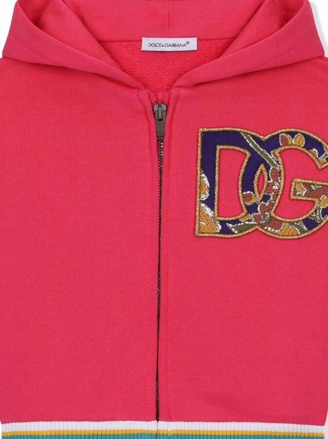 Dolce & Gabbana Kids Hoodie met logo Roze