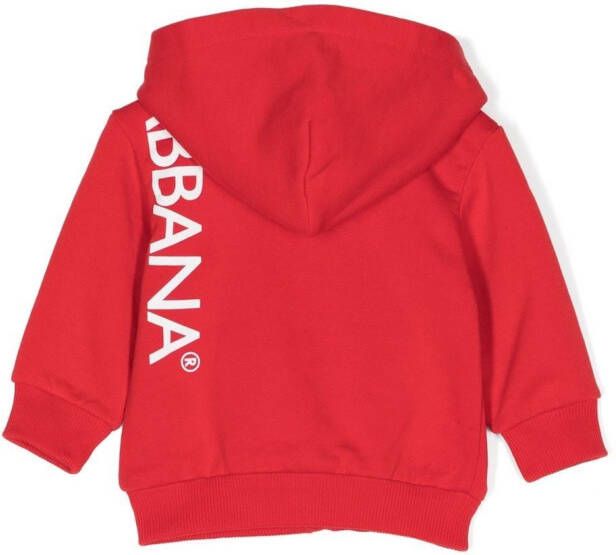 Dolce & Gabbana Kids Hoodie met logoprint Rood