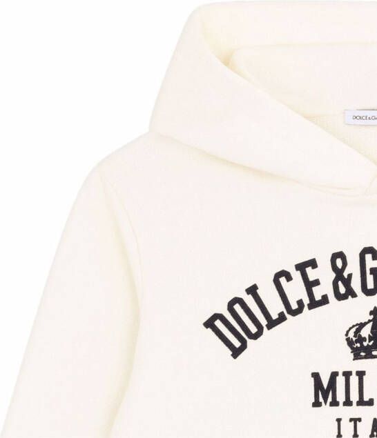 Dolce & Gabbana Kids Hoodie met logoprint Wit