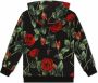 Dolce & Gabbana Kids Hoodie met roosprint Zwart - Thumbnail 2
