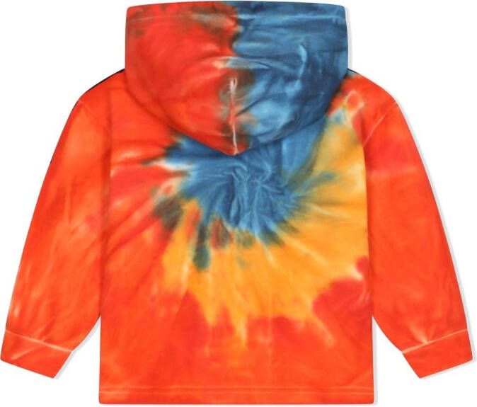 Dolce & Gabbana Kids Hoodie met tie-dye print Oranje