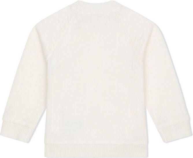 Dolce & Gabbana Kids Sweater met DG-logo jacquard Wit