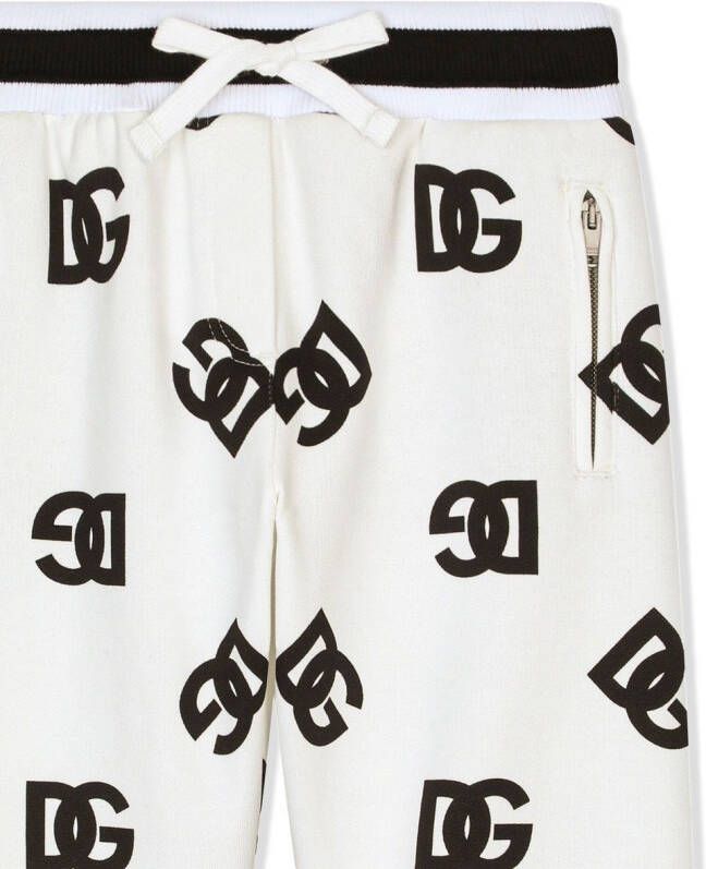 Dolce & Gabbana Kids Trainingsbroek met DG-logo Wit