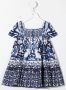 Dolce & Gabbana Kids Popeline midi-jurk met print Blauw - Thumbnail 2