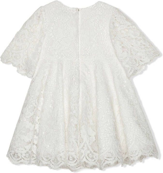 Dolce & Gabbana Kids Jurk met korte mouwen Wit