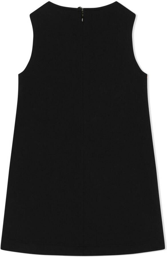 Dolce & Gabbana Kids A-lijn jurk met spijkerstof patchwork Zwart