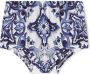 Dolce & Gabbana Kids Popeline romper met Majolica-print Blauw - Thumbnail 3