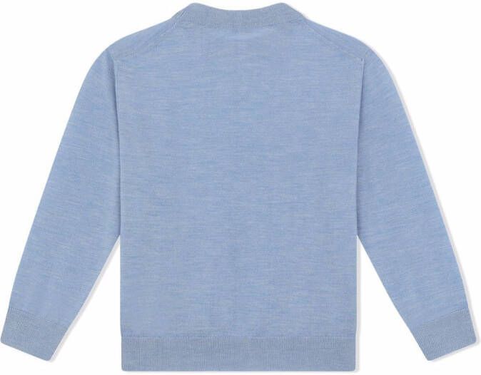 Dolce & Gabbana Kids Kasjmier trui met logo Blauw