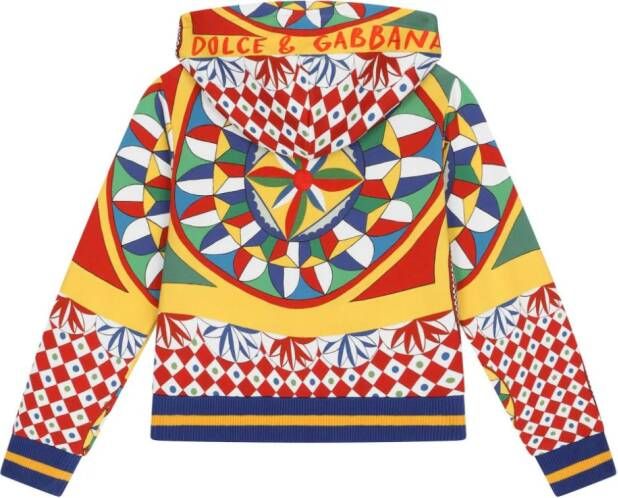 Dolce & Gabbana Kids Katoenen hoodie Geel