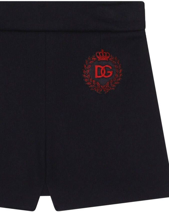 Dolce & Gabbana Kids Katoenen shorts Zwart