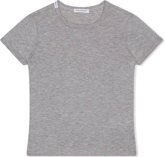 Dolce & Gabbana Kids Katoenen T-shirt Grijs